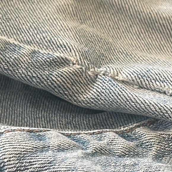 Topshop blue jean denim jacket distressed Light Wash size 10 - Picture 16 of 16